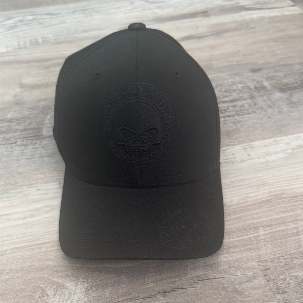 Harley-Davidson Black Embossed Skull Baseball Cap